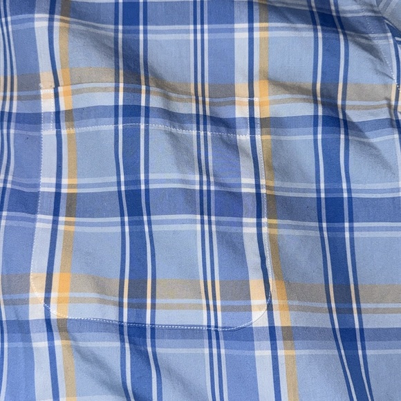 EUC Brooks Brothers Regent Men XXL Non-Iron 100% Cotton Blue Plaid Button Down - Picture 4 of 6